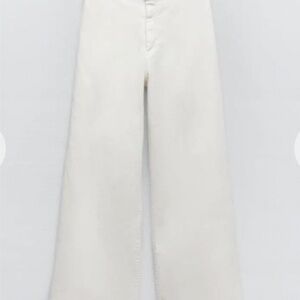 ZARA ZW Marine Straight Jean White